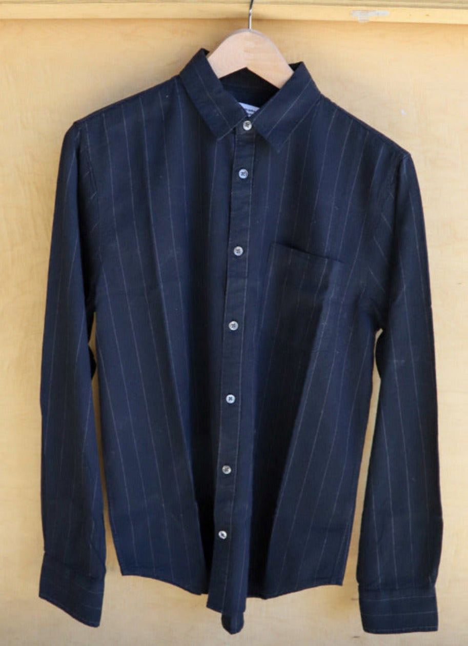 Unison Brands Chalkstripe LS Woven Black