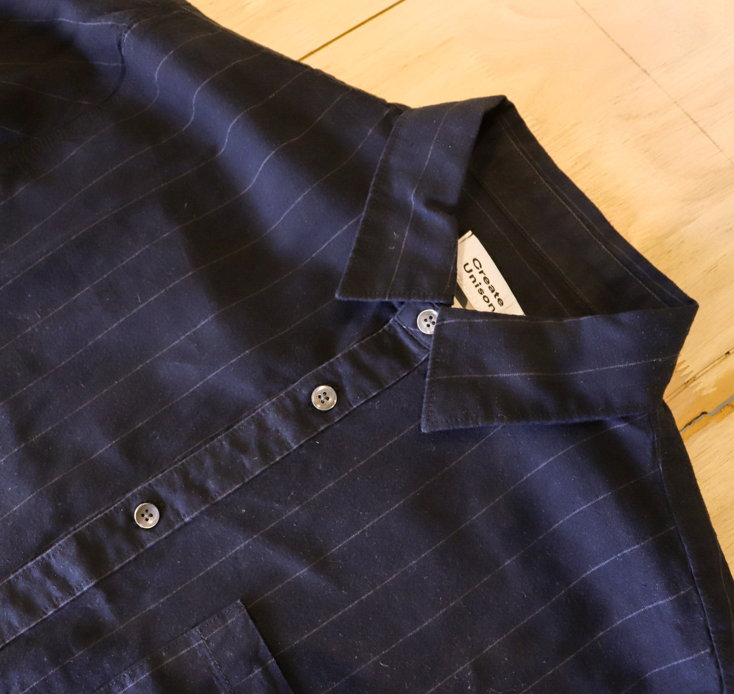Unison Brands Chalkstripe LS Woven Black
