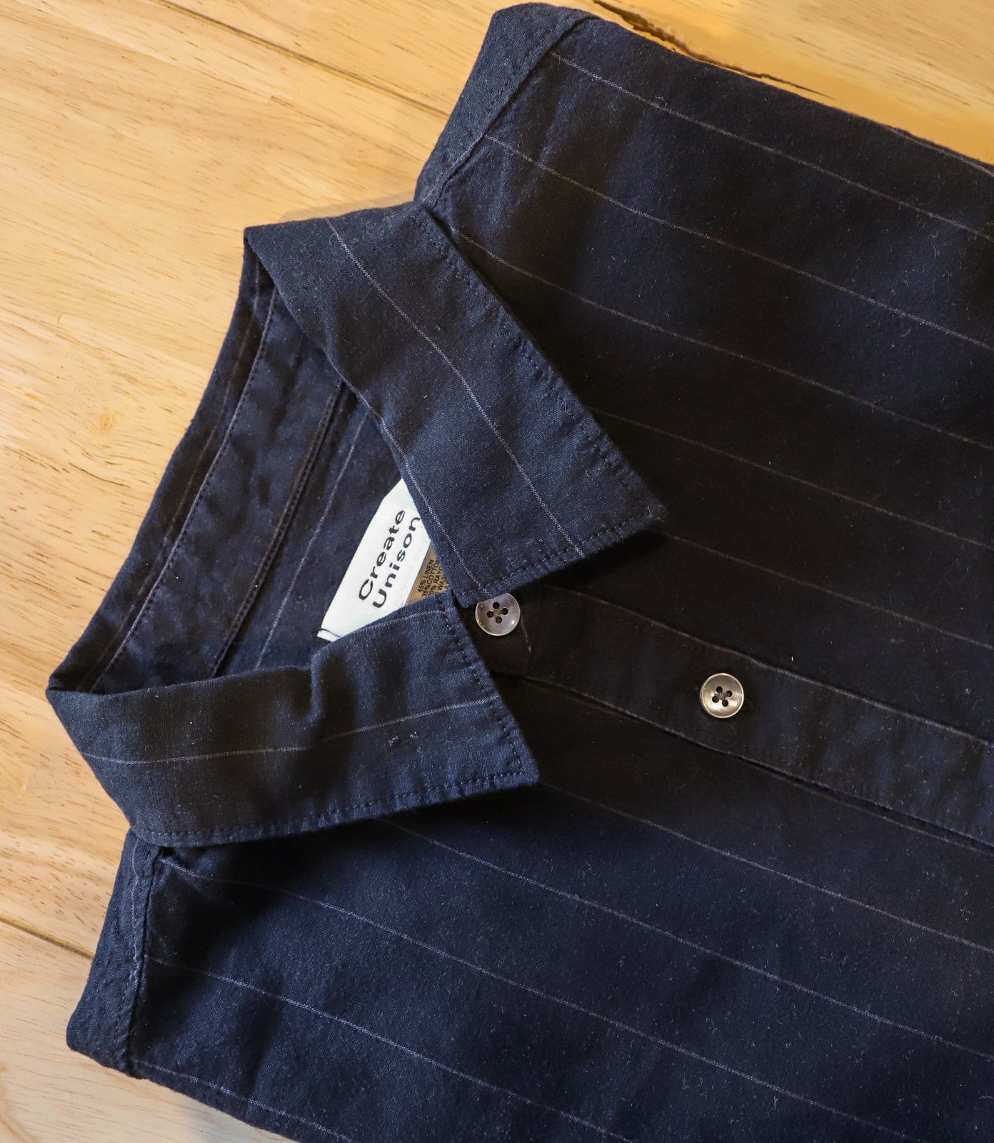 Unison Brands Chalkstripe LS Woven Black