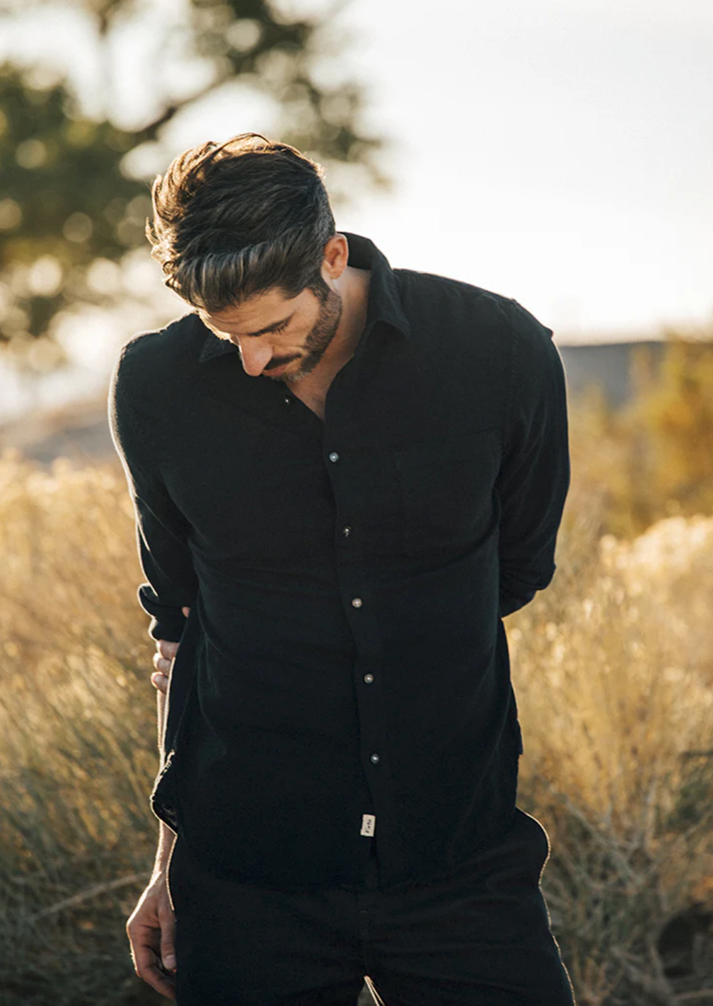 Hiroshi Kato Ripper Shirt Gauze Black