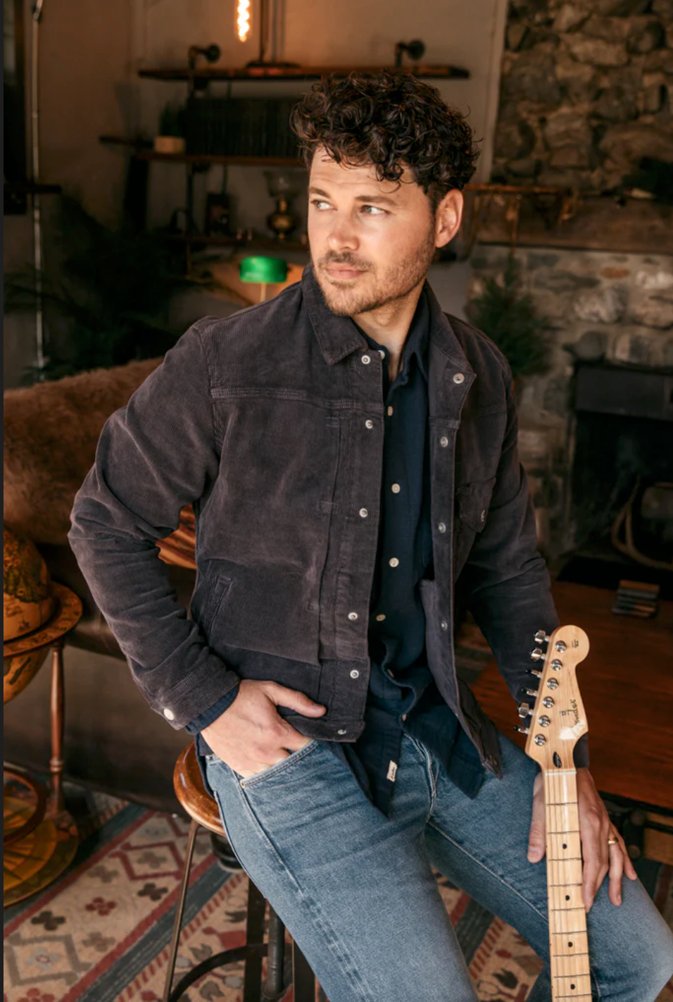 Hiroshi Kato Blade Jacket Cord Charcoal