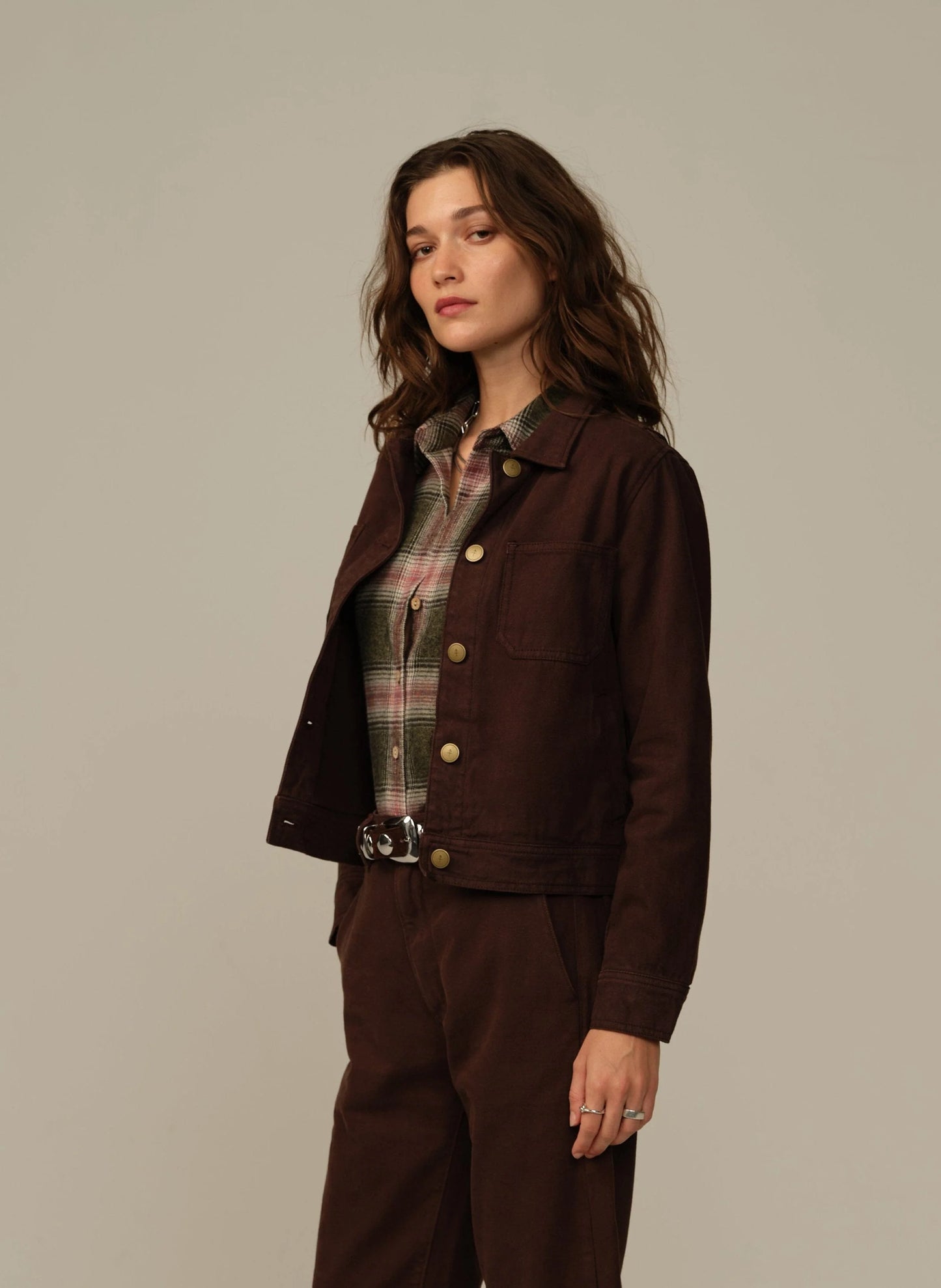 Road to Nowhere Women's Cody Recycled Cotton Jacket Chocolate