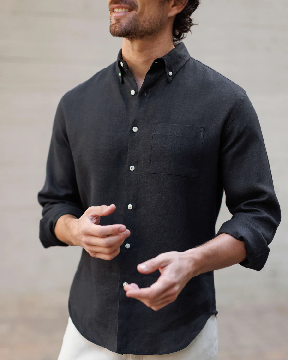 Alex Crane Playa Linen Shirt Night