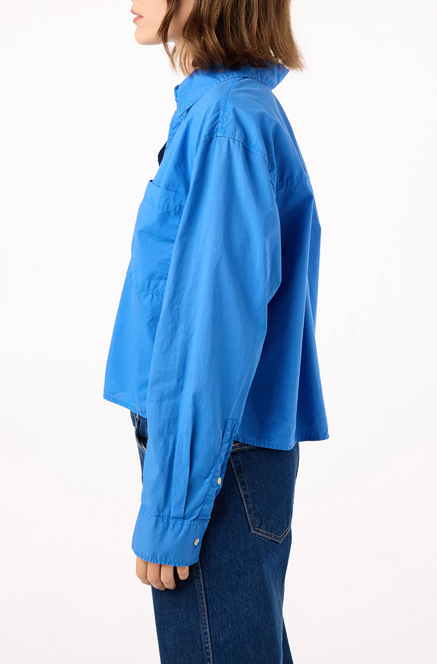 AMO Ruth Crop Shirt French Blue