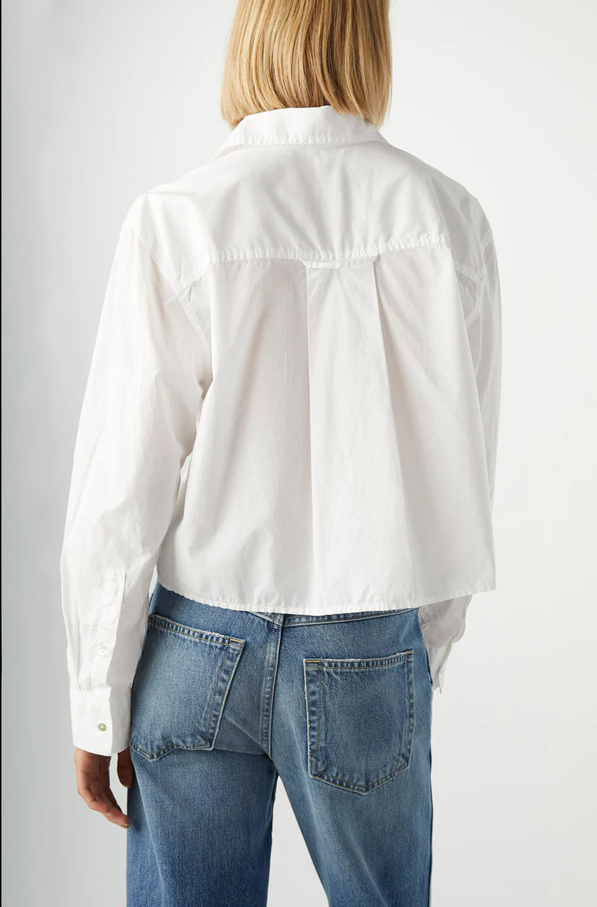 AMO Ruth Crop Shirt White