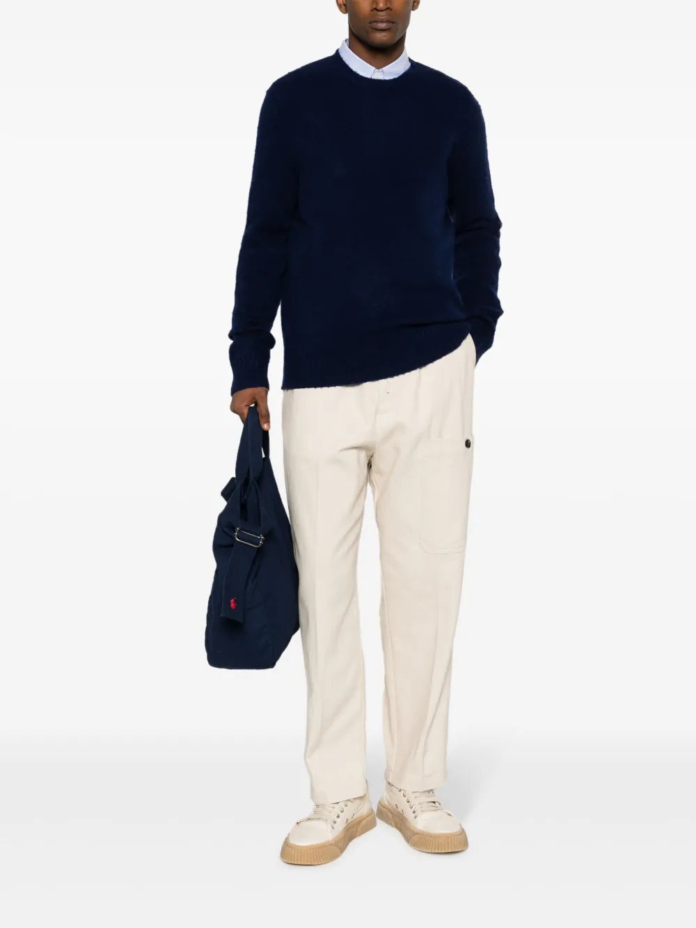 Polo Ralph Lauren Wool Cashmere Patch Crew Sweater